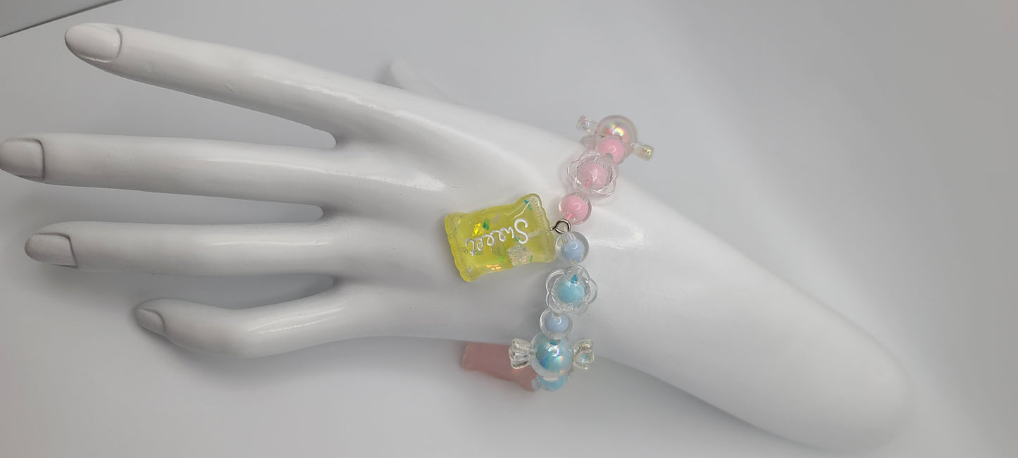 Multi-Color Various Candy Beaded Bracelet