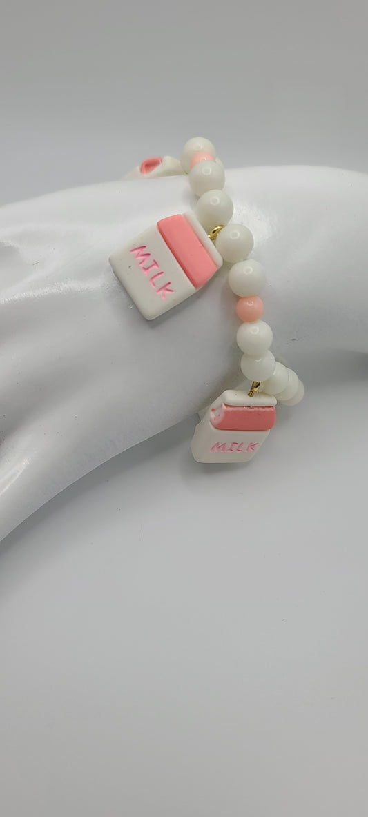 Milk Carton Charm Bracelet