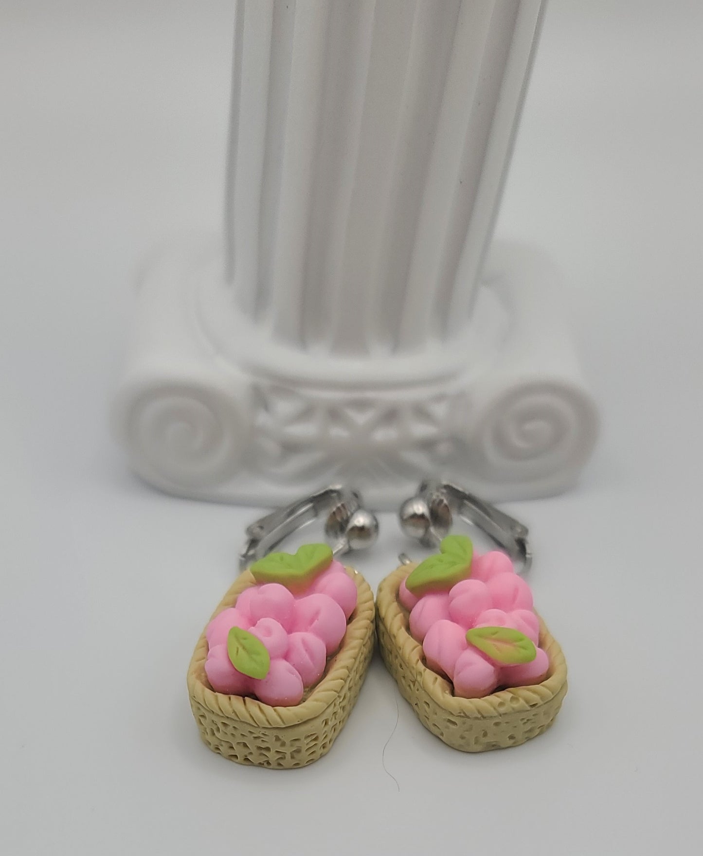 Peaches in Baskets Earrings