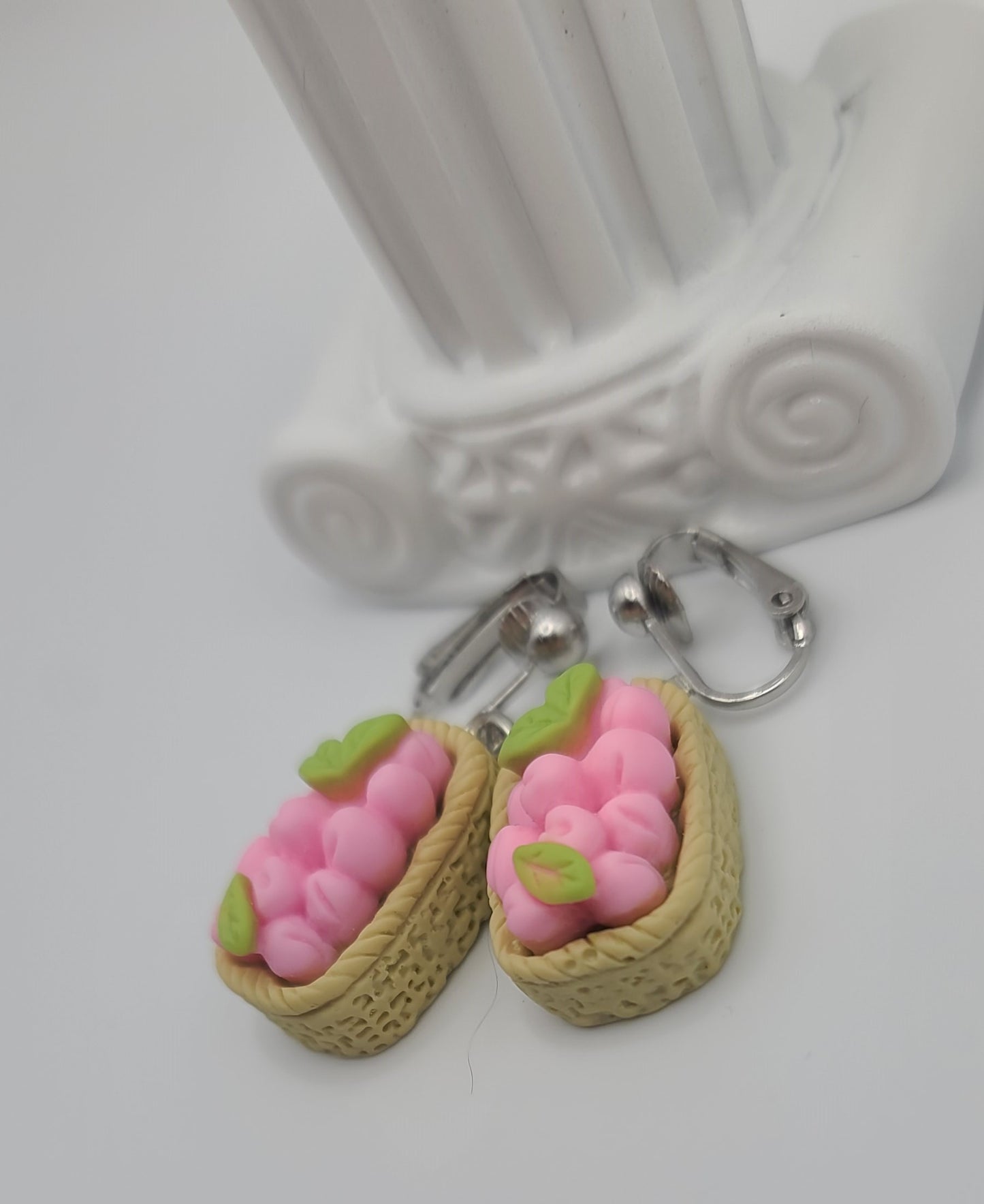 Peaches in Baskets Earrings