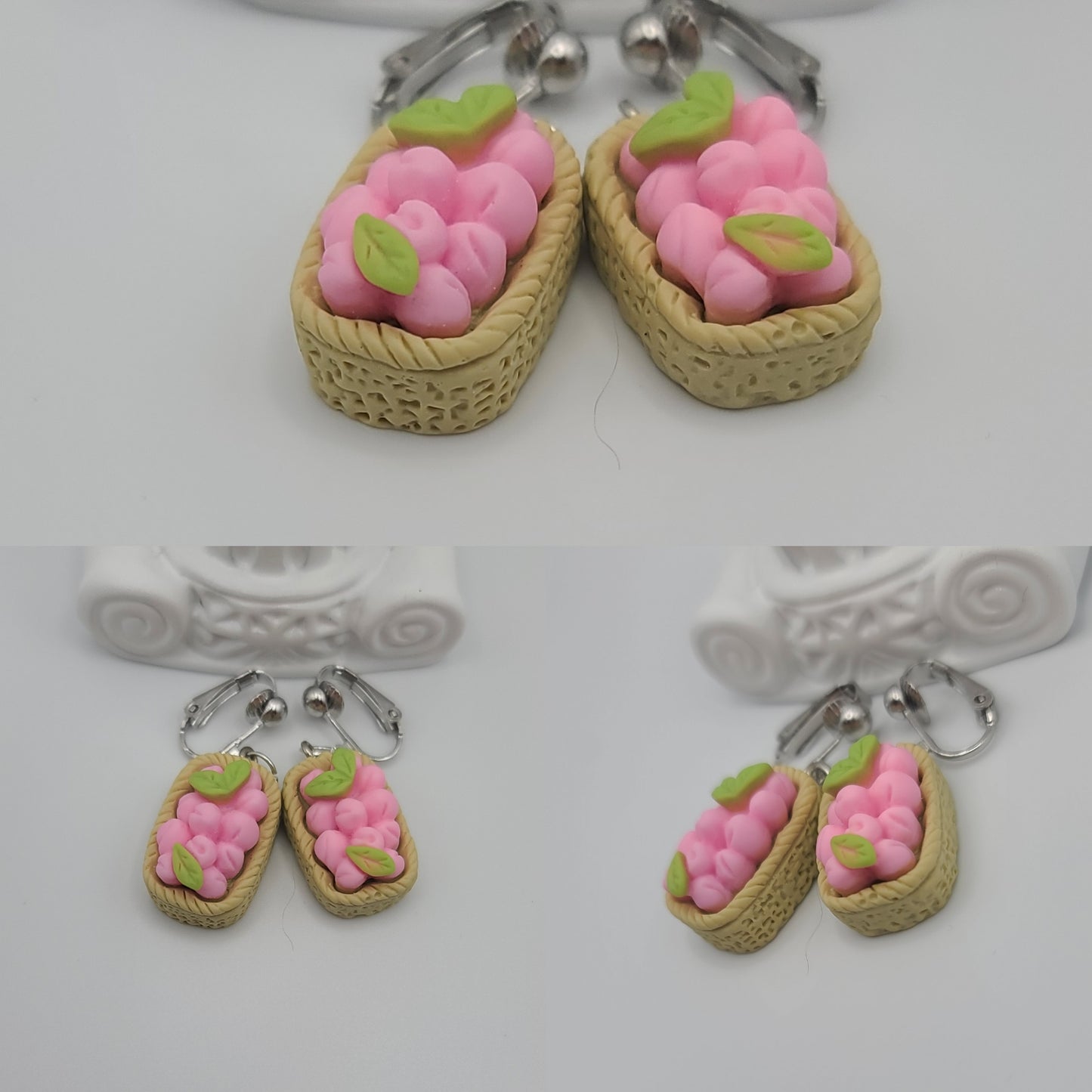 Peaches in Baskets Earrings