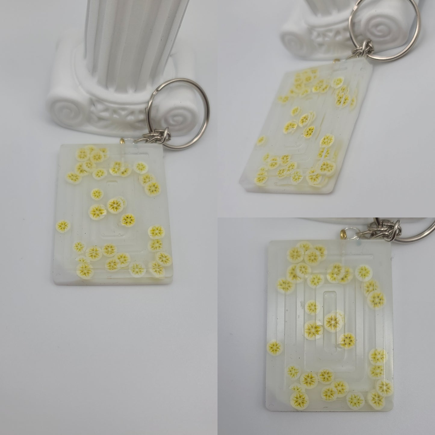 White Chocolate Bar with Fruit Keychain