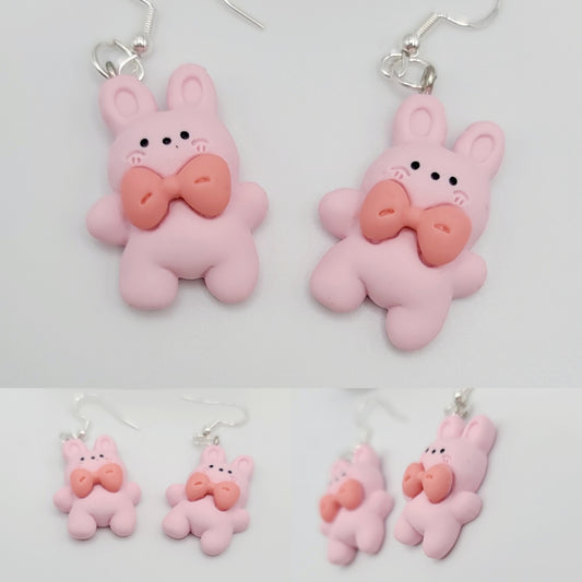 Dapper Young Bunny Clouds Earrings