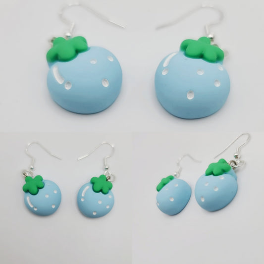 Blue Strawberry Earrings